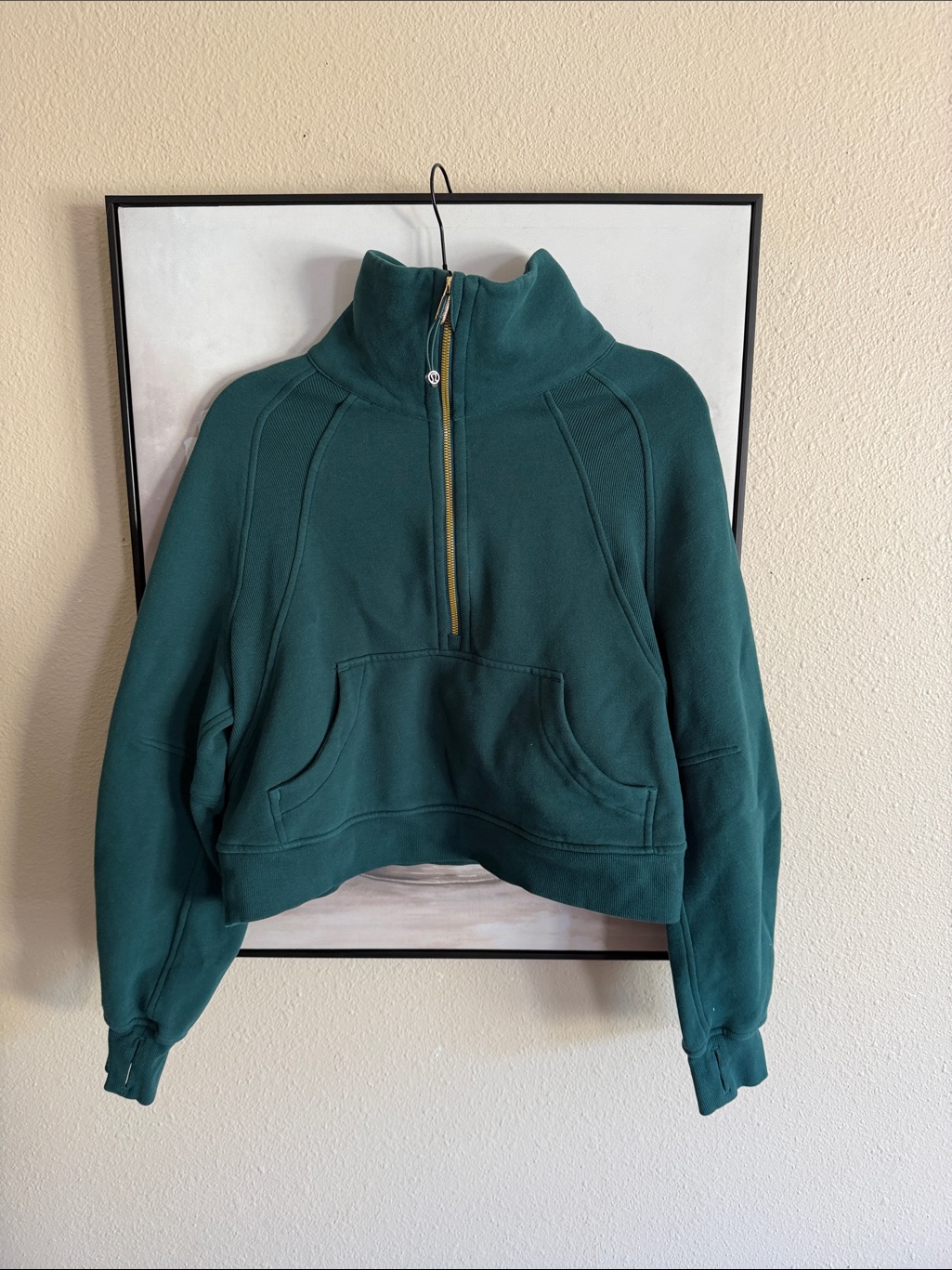 Lululemon Scuba Oversized Funnel Neck Half Zip Gold Zip